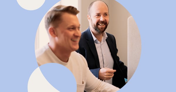 Illustration of a report document and a laptop 