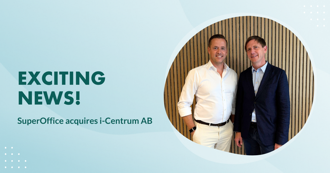 Lars Engbork, CEO von SuperOffice und Filip Vanthöm, Gründer und CEO von i-Centrum AB